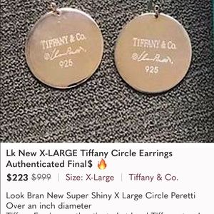 Beautiful T & Co AUTHENTICITY authentic earrings